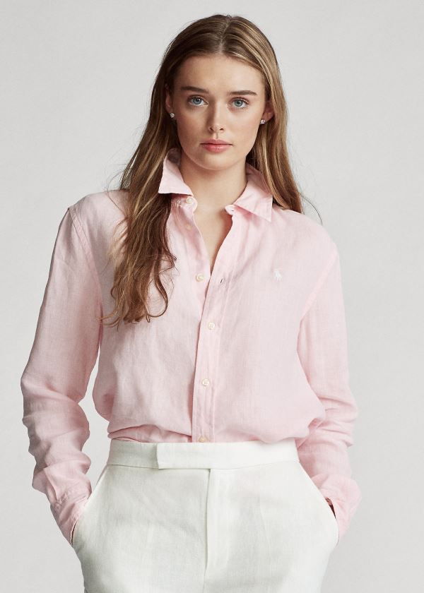 Camisa Polo Ralph Lauren Linen Mulher 26038-HFPJ